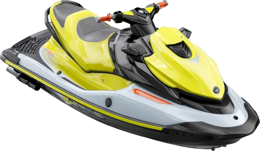 Yellow and black jet ski ready for a ride